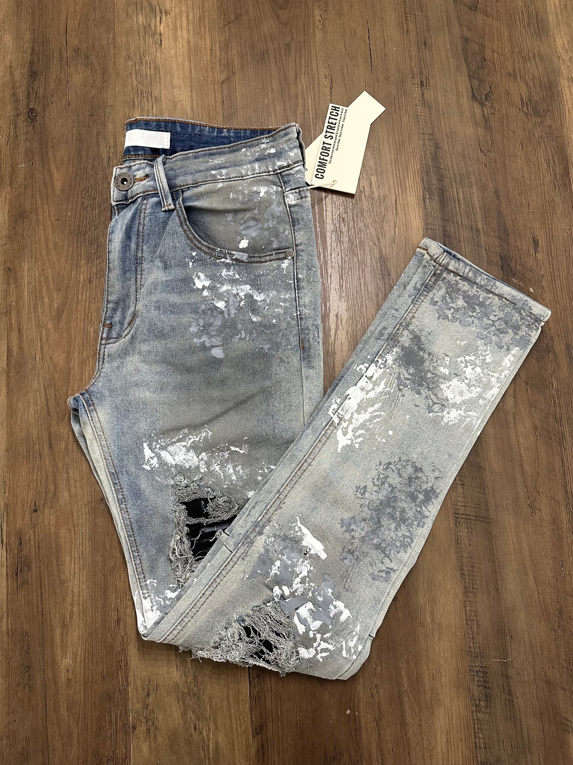 Distressed 'Paintjob' jean - Made You Look Clothing